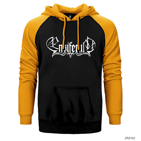 Ensiferum Logo Çift Renk Reglan Kol Sweatshirt / Hoodie