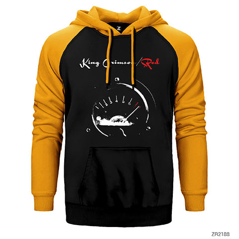 King Crimson Red Çift Renk Reglan Kol Sweatshirt / Hoodie