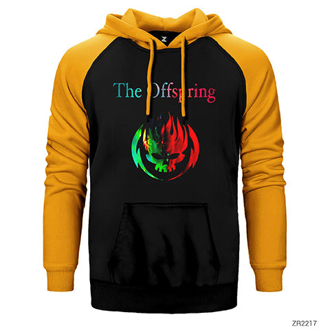 The Offspring Logo 3 Çift Renk Reglan Kol Sweatshirt / Hoodie