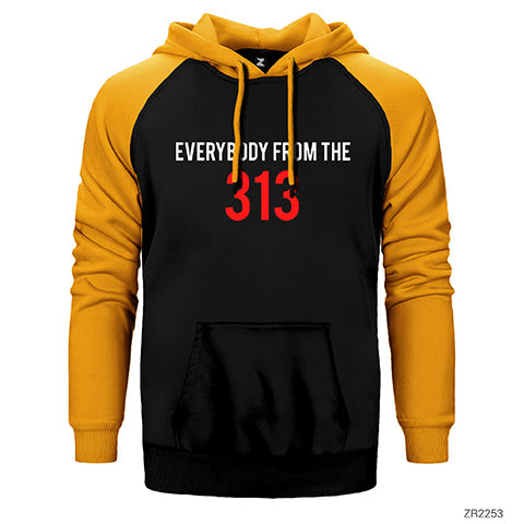Eminem Everybody From the 313 Çift Renk Reglan Kol Sweatshirt / Hoodie