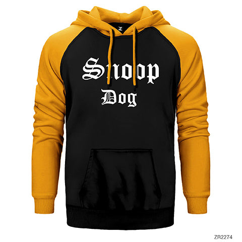 Snoop Dogg Text Çift Renk Reglan Kol Sweatshirt / Hoodie