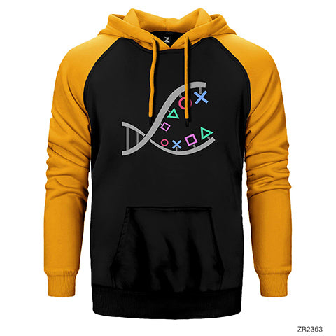 Gamer DNA Çift Renk Reglan Kol Sweatshirt / Hoodie