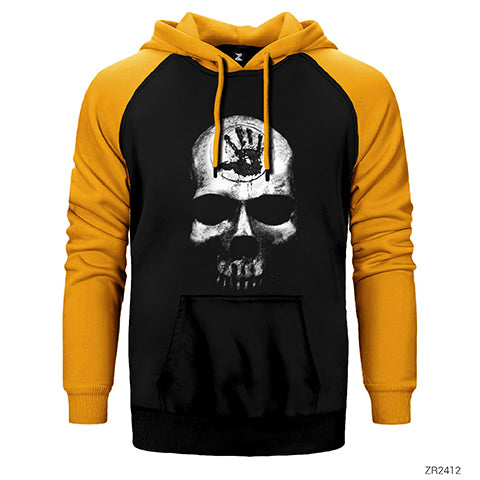 Skyrim Dark Brotherhood Çift Renk Reglan Kol Sweatshirt / Hoodie