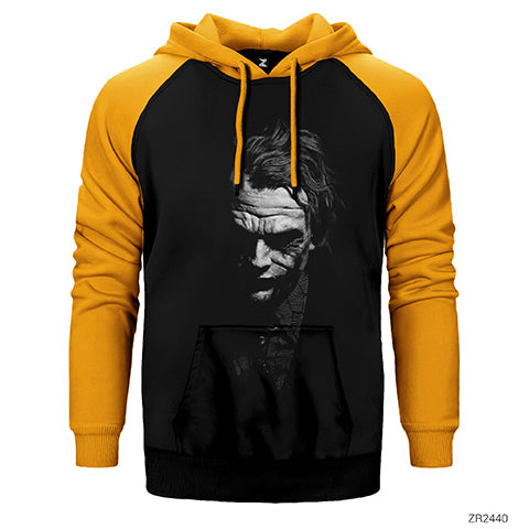 Joker Black and White Çift Renk Reglan Kol Sweatshirt / Hoodie