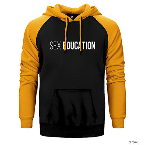 Sex Education Logo Çift Renk Reglan Kol Sweatshirt / Hoodie