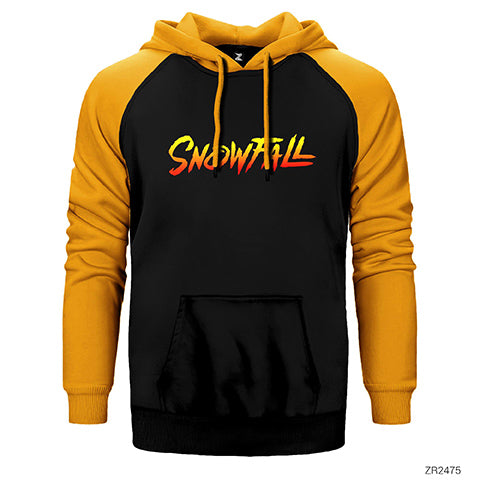 SnowFall Logo Çift Renk Reglan Kol Sweatshirt / Hoodie