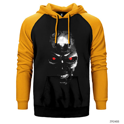 Terminator T800 Çift Renk Reglan Kol Sweatshirt / Hoodie