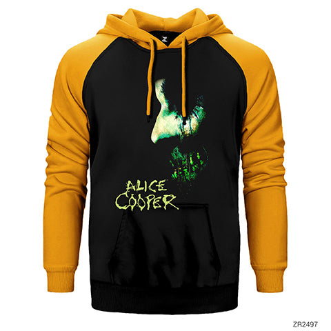 Alice Cooper Zombie Çift Renk Reglan Kol Sweatshirt / Hoodie