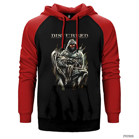Disturbed Immortalized Çift Renk Reglan Kol Sweatshirt / Hoodie