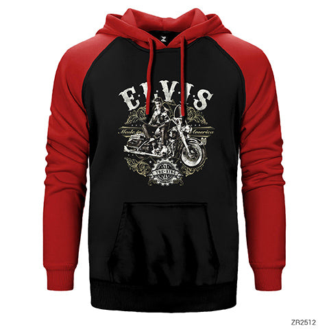 Elvis Made in America Çift Renk Reglan Kol Sweatshirt / Hoodie