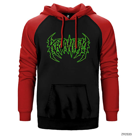 Kraanium Çift Renk Reglan Kol Sweatshirt / Hoodie