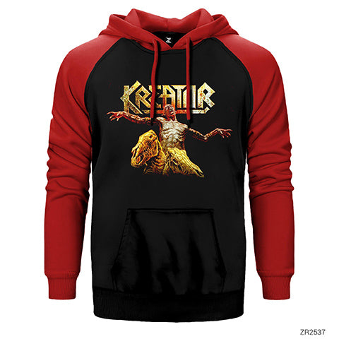 Kreator Horror Çift Renk Reglan Kol Sweatshirt / Hoodie