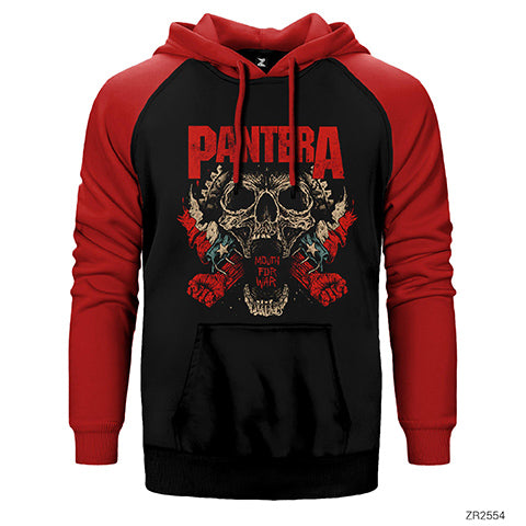 Pantera Mouth for War Çift Renk Reglan Kol Sweatshirt / Hoodie