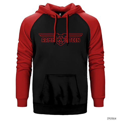 Rammstein Eagle Çift Renk Reglan Kol Sweatshirt / Hoodie