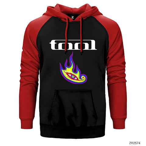 Tool Colors Eye Çift Renk Reglan Kol Sweatshirt / Hoodie