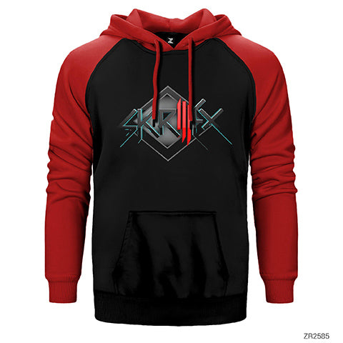 Skrillex Armor Çift Renk Reglan Kol Sweatshirt / Hoodie