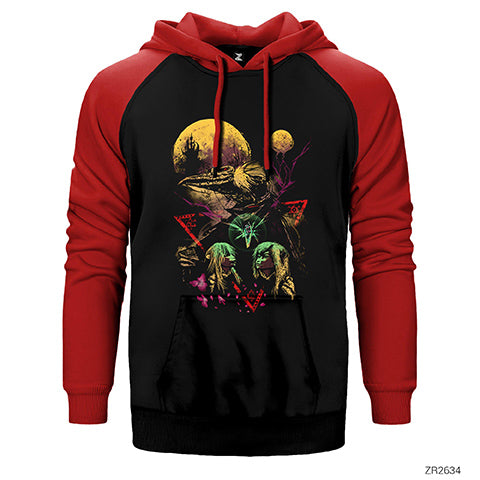 Dark Crystal Çift Renk Reglan Kol Sweatshirt / Hoodie