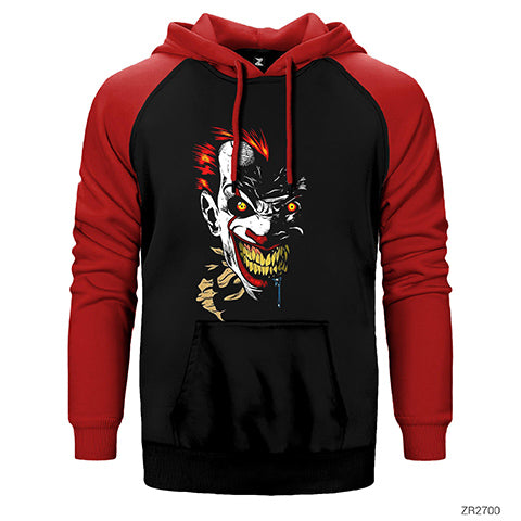 IT Clown Çift Renk Reglan Kol Sweatshirt / Hoodie