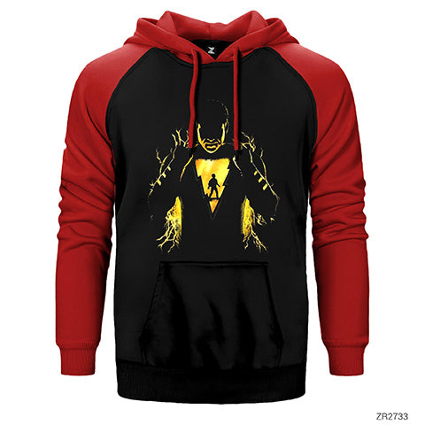 Shazam in Child Çift Renk Reglan Kol Sweatshirt / Hoodie