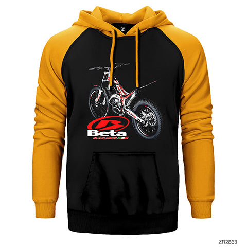 Beta Racing Çift Renk Reglan Kol Sweatshirt / Hoodie
