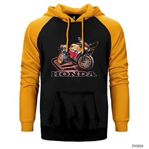 Honda Repsol 2 Çift Renk Reglan Kol Sweatshirt / Hoodie