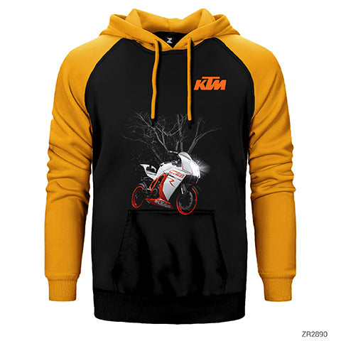 KTM motor Çift Renk Reglan Kol Sweatshirt / Hoodie