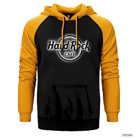 Hard Rock Cafe Glow Çift Renk Reglan Kol Sweatshirt / Hoodie