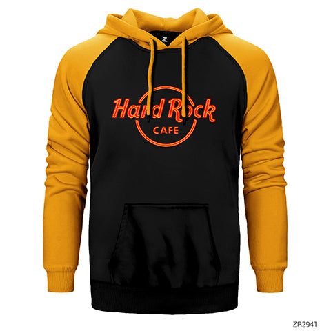 Hard Rock Cafe Neon Çift Renk Reglan Kol Sweatshirt / Hoodie