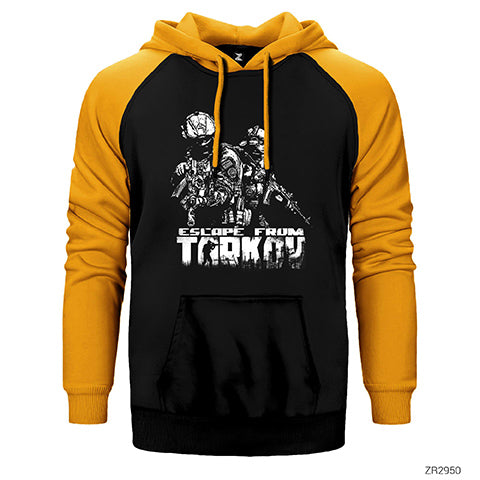 Escape From Tarkov Bear Team Çift Renk Reglan Kol Sweatshirt / Hoodie