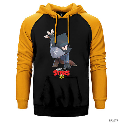 Brawl Stars Crow Çift Renk Reglan Kol Sweatshirt / Hoodie