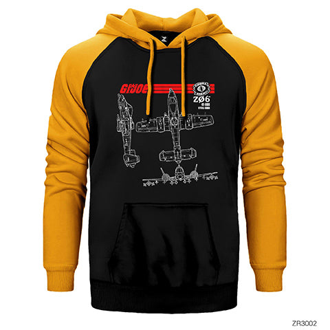 GI Joe Cobra Çift Renk Reglan Kol Sweatshirt / Hoodie