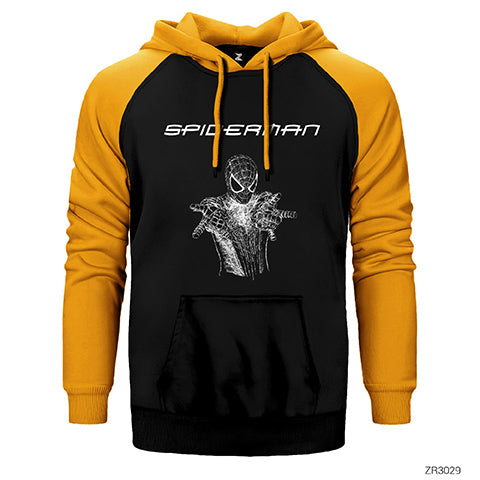 Spiderman Amazing Sketched Çift Renk Reglan Kol Sweatshirt / Hoodie