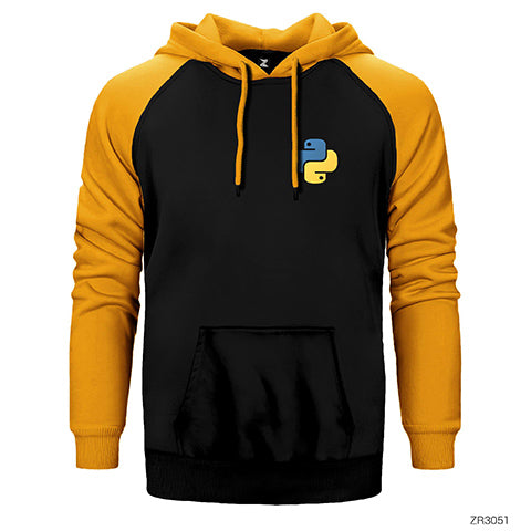 Python Yazılımcı Çift Renk Reglan Kol Sweatshirt / Hoodie