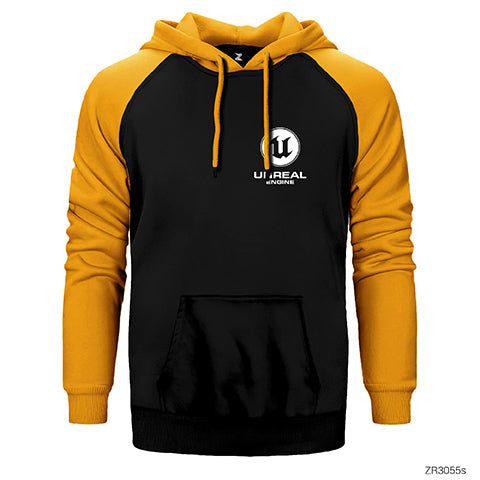 Unreal Engine Logo Çift Renk Reglan Kol Sweatshirt / Hoodie