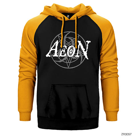 Aeon Logo Çift Renk Reglan Kol Sweatshirt / Hoodie