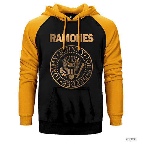Ramones Gold Edition Çift Renk Reglan Kol Sweatshirt / Hoodie