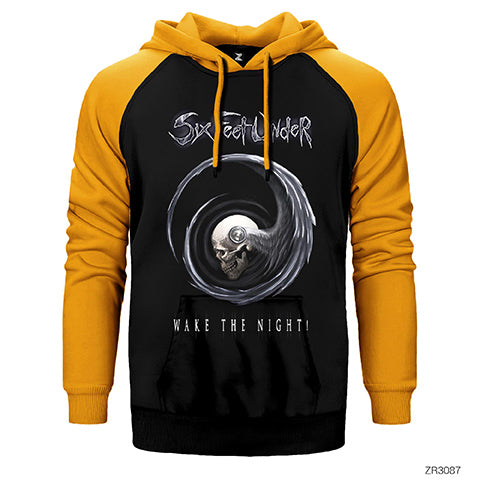 Six Feet Under Wake The Night Çift Renk Reglan Kol Sweatshirt / Hoodie