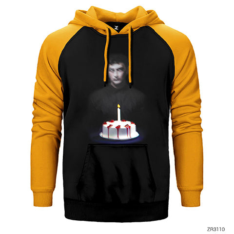 Jakuzi Hata Payı Çift Renk Reglan Kol Sweatshirt / Hoodie