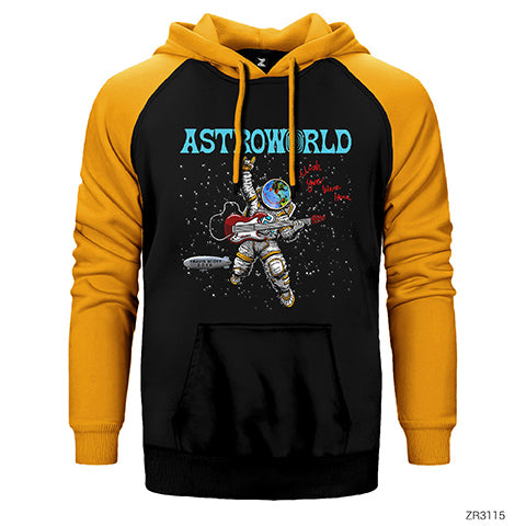 Travis Scott 2019 Space Çift Renk Reglan Kol Sweatshirt / Hoodie