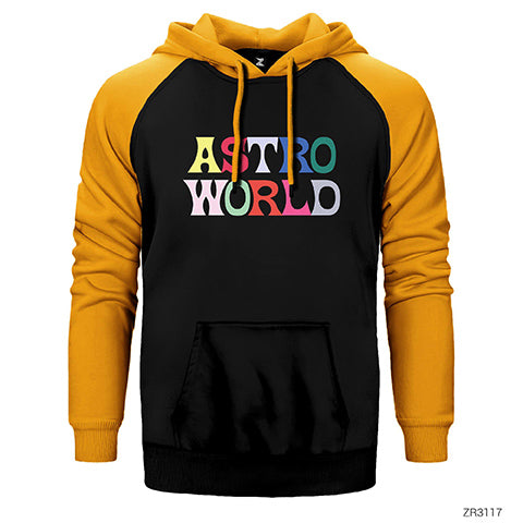 Travis Scott Astroworld 2 Çift Renk Reglan Kol Sweatshirt / Hoodie