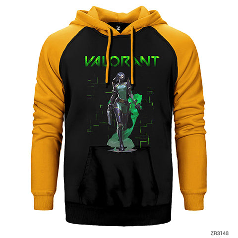 Valorant Viper Çift Renk Reglan Kol Sweatshirt / Hoodie
