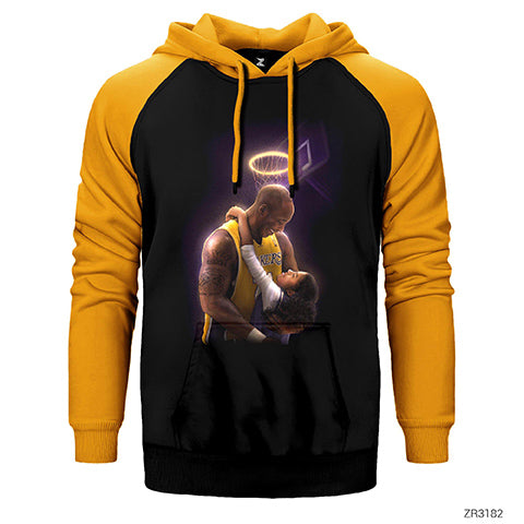 Kobe Angel Çift Renk Reglan Kol Sweatshirt / Hoodie