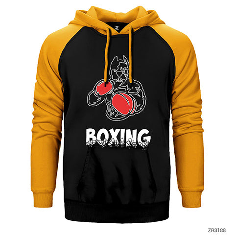 Pitbull Boxing Çift Renk Reglan Kol Sweatshirt / Hoodie