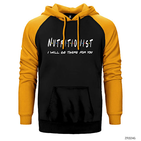 Diyetisyen Çift Renk Reglan Kol Sweatshirt / Hoodie