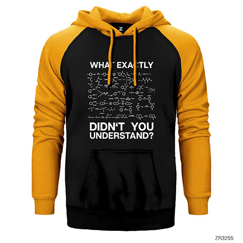 Kimyager Çözelti Çift Renk Reglan Kol Sweatshirt / Hoodie