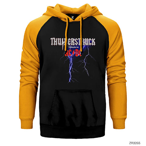 AC DC Thunders Truck Çift Renk Reglan Kol Sweatshirt / Hoodie