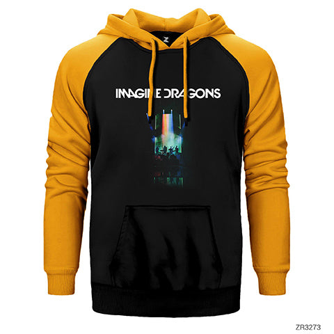 Imagine Dragons Concert Çift Renk Reglan Kol Sweatshirt / Hoodie