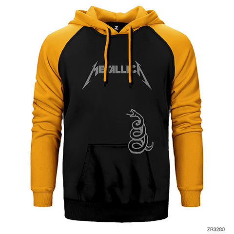 Metallica Snake Çift Renk Reglan Kol Sweatshirt / Hoodie