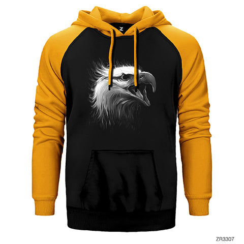Kartal BW Çift Renk Reglan Kol Sweatshirt / Hoodie