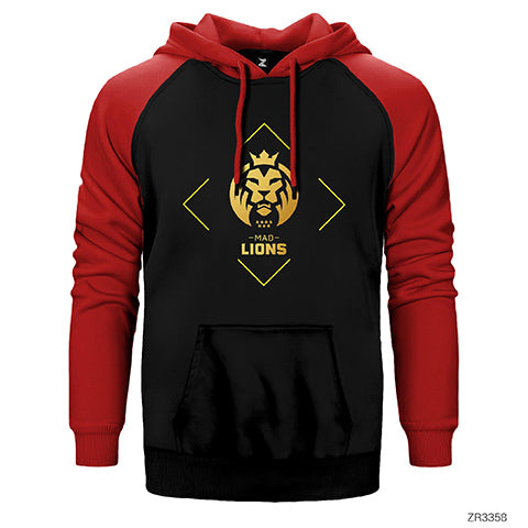 Mad Lions Line Çift Renk Reglan Kol Sweatshirt / Hoodie
